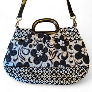 Vera Bradley Chatham Night & Day Retired Pattern Quilted Tote Bag